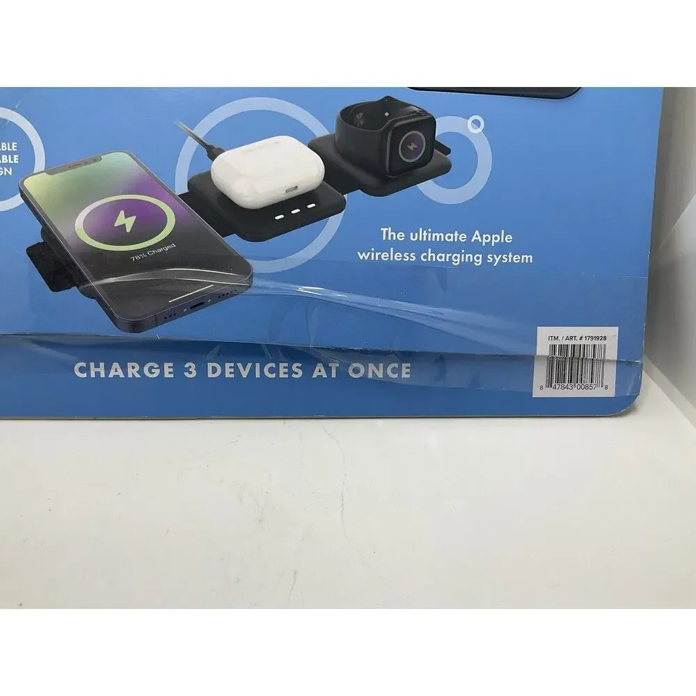 Mycharge 3-In-1 Wireless Charging Pad for Apple Wireless Devices Open Box